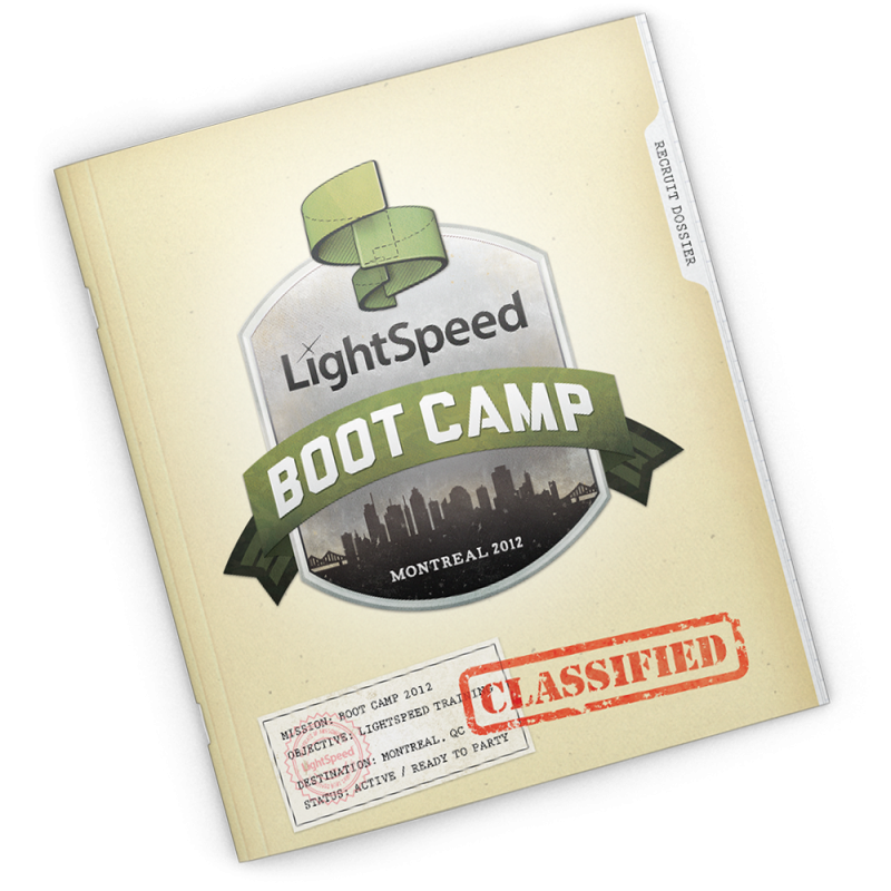 Graphic design for Lightspeed Retail's Reseller Boot Camp by Noisy Ghost Co.