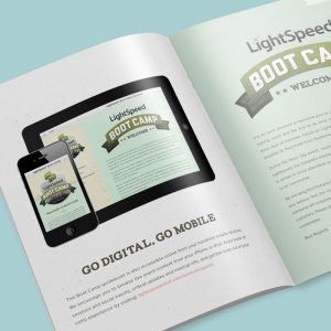 Graphic design for Lightspeed Retail's Reseller Boot Camp by Noisy Ghost Co.