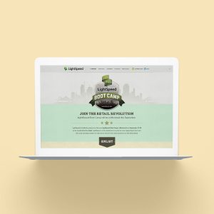 Website design for Lightspeed Retail's Reseller Boot Camp by Noisy Ghost Co.
