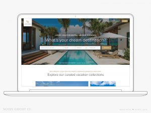 Luxury Retreats W3 travel website design by Noisy Ghost Co.